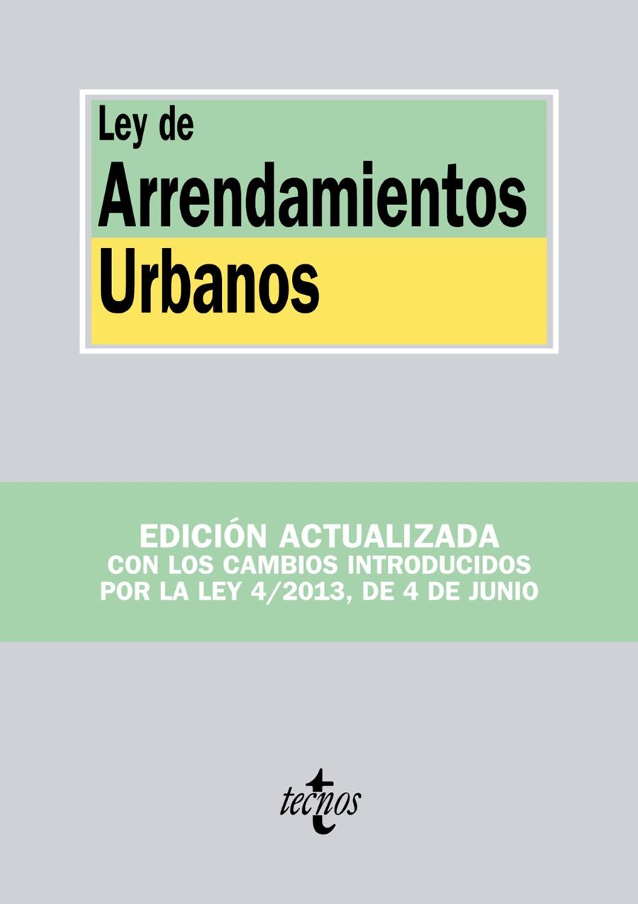 LEY DE ARRENDAMIENTOS URBANOS | 9788430959617 | EDITORIAL TECNOS