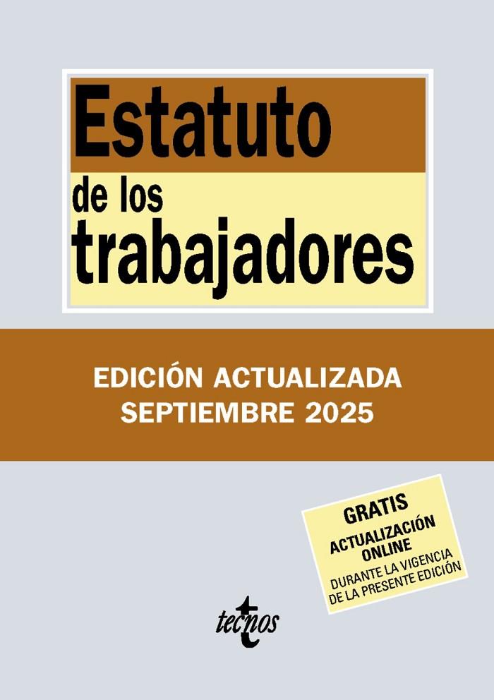 ESTATUTO DE LOS TRABAJADORES (SEPTIEMBRE 2025) | 9788430993062 | EDITORIAL TECNOS