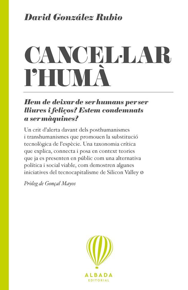 CANCEL·LAR L'HUMÀ | 9791399084238 | GONZÁLEZ RUBIO, DAVID