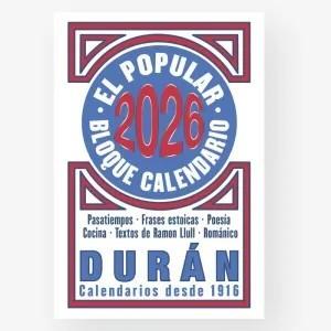 2026  BLOC CALENDARIO DURAN 70X120 | 9788412745573