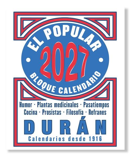 2027 BLOC CALENDARIO DURAN 10X12CM | 9788412745597