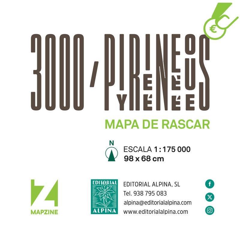 3000 PIRINEOS - MAPA DE RASCAR 1:175000 | 9788470111945