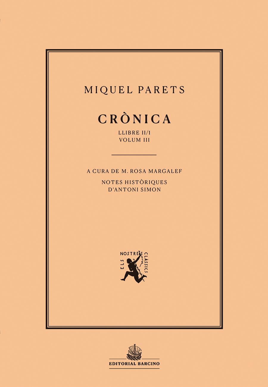 CRÒNICA II VOLUM III | 9788472268500 | PARETS, MIQUEL