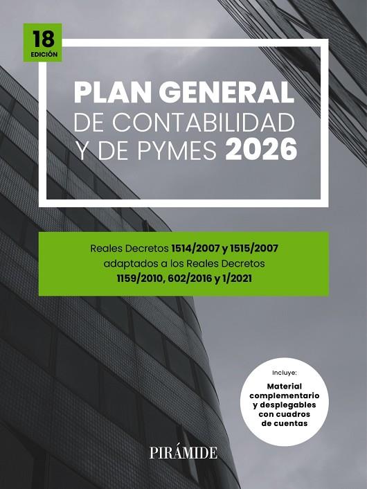 PLAN GENERAL DE CONTABILIDAD Y DE PYMES | 9788436851601 | EDICIONES PIRÁMIDE