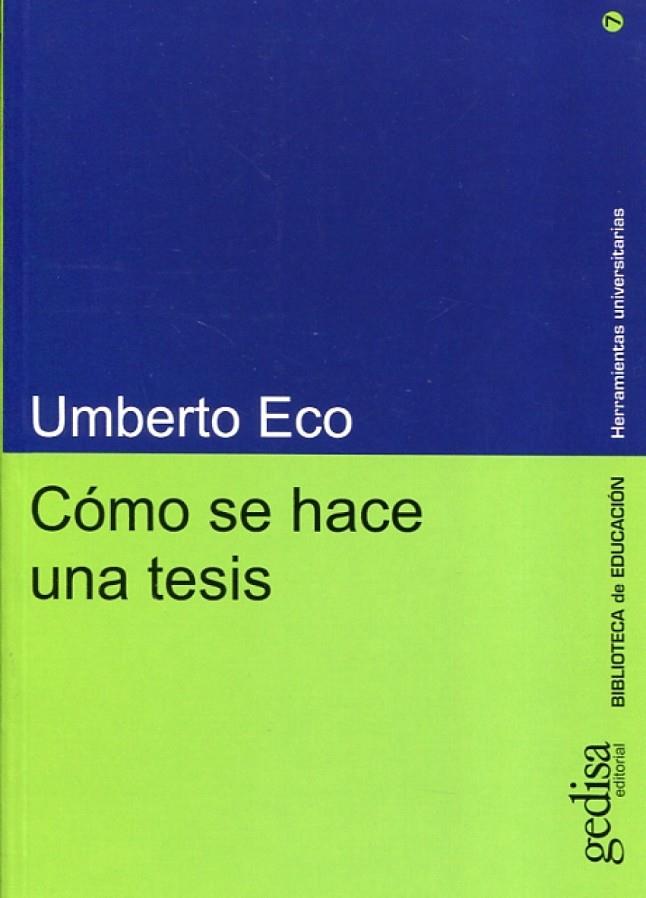 CÓMO SE HACE UNA TESIS | 9788474328967 | ECO, UMBERTO