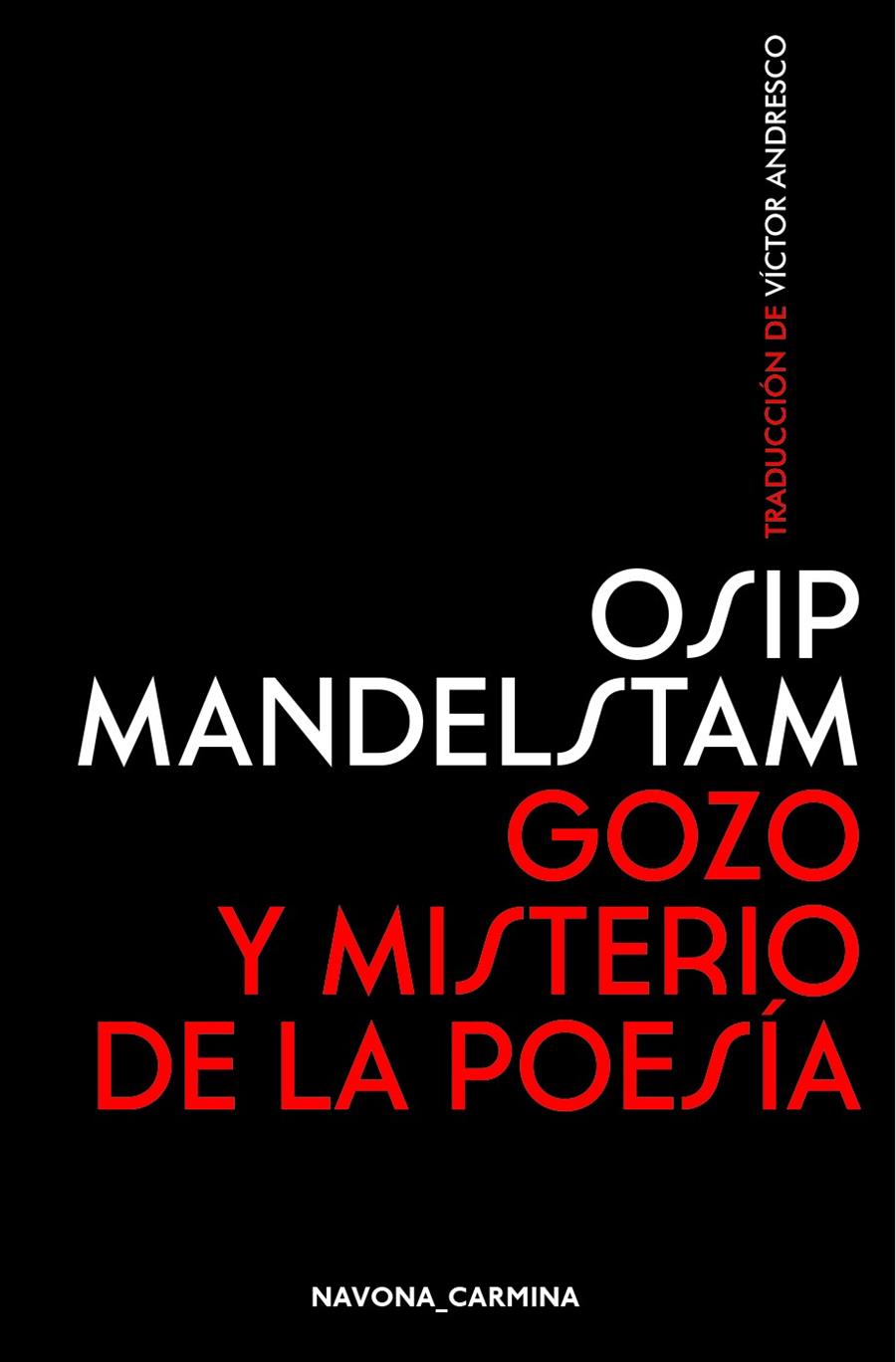 GOZO Y MISTERIO DE LA POESÍA | 9788417181789 | MANDELSTAM, OSIP
