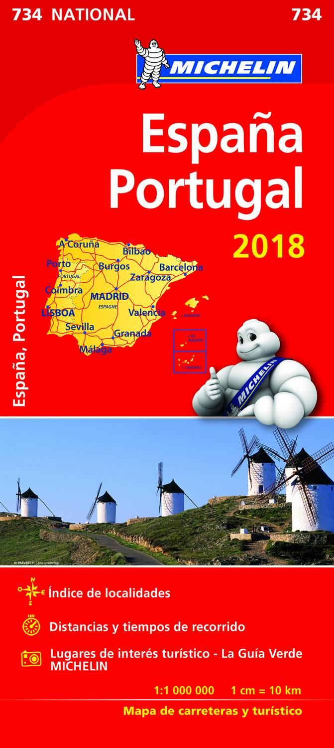 ESPAÑA PORTUGAL MAPA NATIONAL 734 | 9782067226654 | VARIOS AUTORES