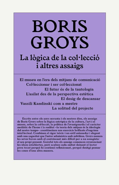 LA LÒGICA DE LA COL·LECCIÓ I ALTRES ASSAIGS | 9788412230574 | GROYS, BORIS