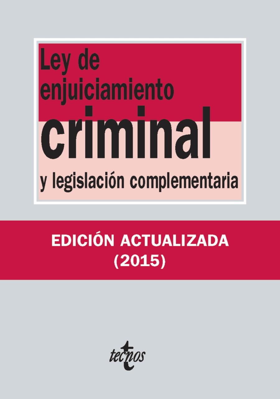 LEY DE ENJUICIAMIENTO CRIMINAL | 9788430966141 | EDITORIAL TECNOS