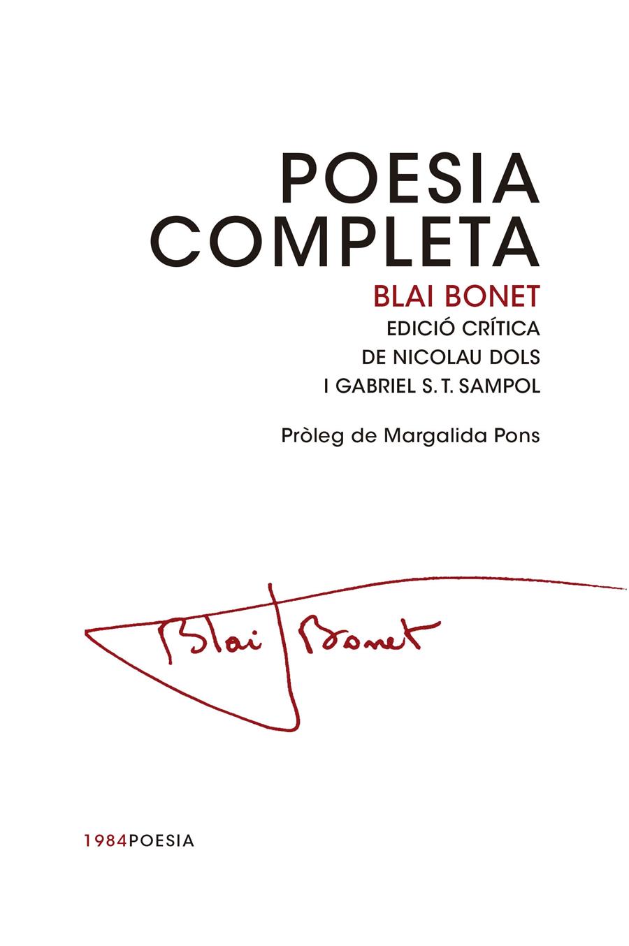 POESIA COMPLETA-BLAI BONET | 9788415835462 | BONET, BLAI
