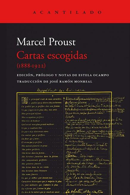 CARTAS ESCOGIDAS (1888-1922) MARCEL PROUST | 9788419036100 | PROUST, MARCEL