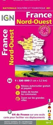 801 FRANCE NORD-OUEST 1:320.000 -IGN | 9782758549062