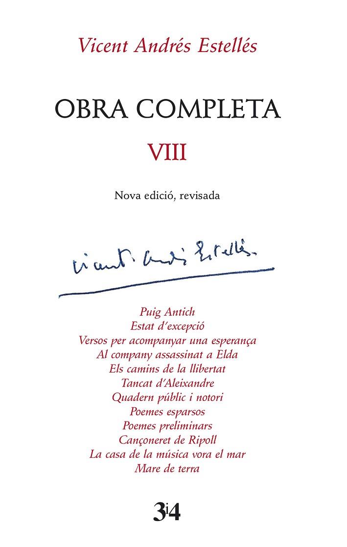 OBRA COMPLETA VIII (VICENT ANDRÉS ESTELLÉS) | 9788417469429 | ANDRÉS ESTELLÉS, VICENT