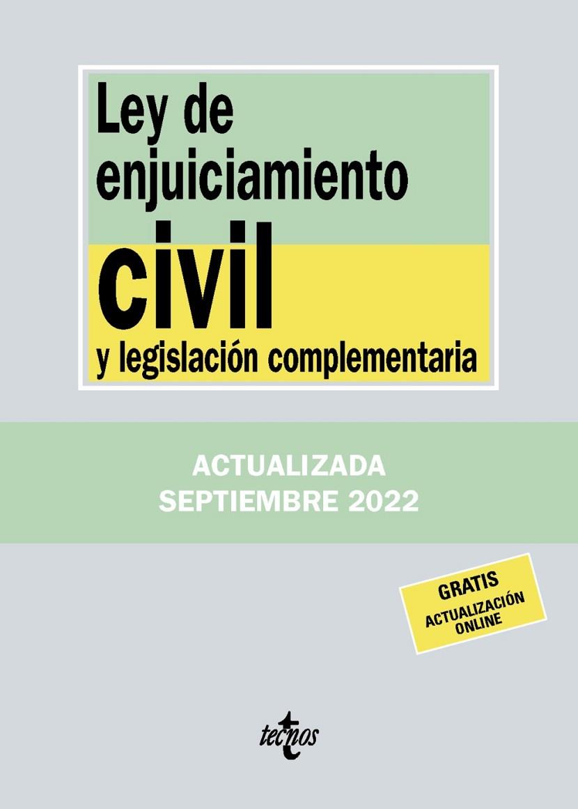 LEY DE ENJUICIAMIENTO CIVIL Y LEGISLACIÓN COMPLEMENTARIA | 9788430985586 | EDITORIAL TECNOS