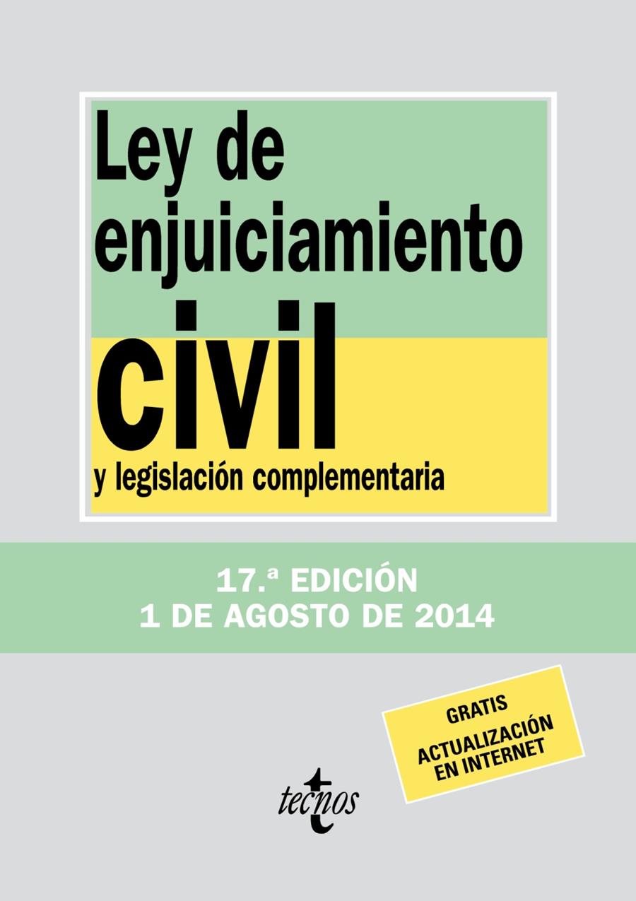 LEY DE ENJUICIAMIENTO CIVIL (2014) | 9788430962365 | EDITORIAL TECNOS