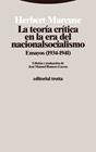 TEORÍA CRÍTICA EN LA ERA DEL NACIONALSOCIALISMO, LA | 9788413642994 | MARCUSE, HERBERT
