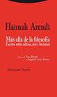 MÁS ALLÁ DE LA FILOSOFÍA | 9788498795318 | ARENDT, HANNAH