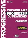 AVANCE CORRIGES-VOCABULAIRE PROGRESSIF DU FRANÇAIS | 9782090382013