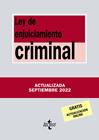 LEY DE ENJUICIAMIENTO CRIMINAL | 9788430985685 | EDITORIAL TECNOS