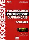 INTERMEDIAIRE CORRIGES-VOCABULAIRE PROGRESSIF DU FRANÇAIS | 9782090380163 | MIQUEL, CLAIRE