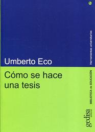 CÓMO SE HACE UNA TESIS | 9788474328967 | ECO, UMBERTO