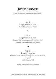 PARAULA EN EL VENT, LA | 9788447542246 | CARNER I PUIGORIOL, JOSEP