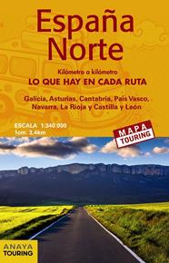 ESPAÑA NORTE MAPA DE CARRETERAS 1:340.000 (DESPLEGABLE) | 9788491580898 | ANAYA TOURING
