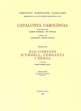 VOLUM 8 ELS COMTATS DURGELL CERDANYA I BERGA SEGONA PART | 9788499655697 | AA.VV