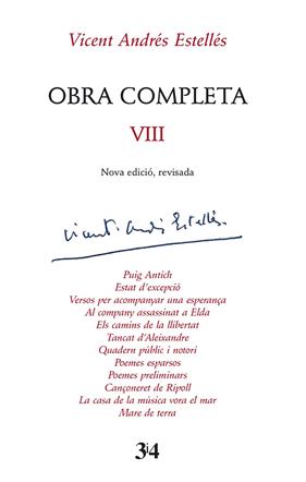 OBRA COMPLETA VIII (VICENT ANDRÉS ESTELLÉS) | 9788417469429 | ANDRÉS ESTELLÉS, VICENT