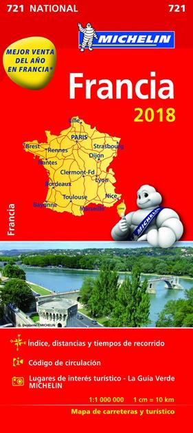 FRANCIA-MAPA NATIONAL 721 | 9782067226524 | VARIOS AUTORES