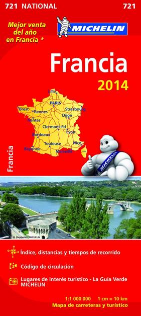 FRANCIA MAPA NATIONAL 2014 | 9782067191204 | VARIOS AUTORES
