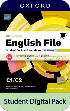ENGLISH FILE 5TH EDITION C1-C2. STUDENT'S BOOK AND WORKBOOK AND DIGITAL WITH KEY | 9780194146425 | LATHAM-KOENIG, CHRISTINA/OXENDEN, CLIVE/CHOMACKI, KATE