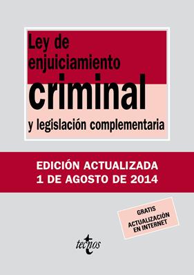 LEY DE ENJUICIAMIENTO CRIMINAL (2014) | 9788430962426 | EDITORIAL TECNOS