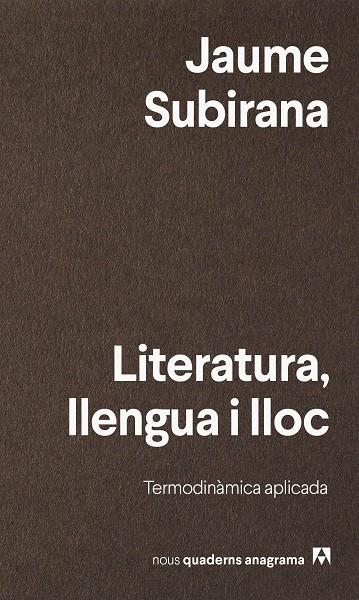 LITERATURA, LLENGUA I LLOC | 9788433947161 | SUBIRANA, JAUME