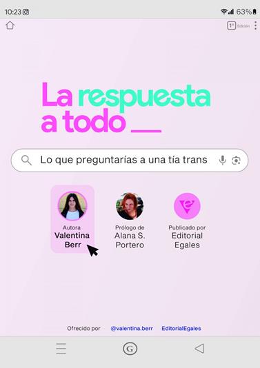 RESPUESTA A TODO LO QUE PREGUNTARÍAS A UNA TÍA TRANS, LA | 9788419728272 | BERR, VALENTINA