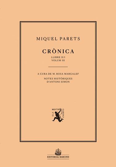 CRÒNICA II VOLUM III | 9788472268500 | PARETS, MIQUEL